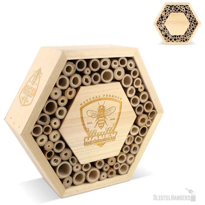 Bijenhuis van FSC-hout zeshoekig