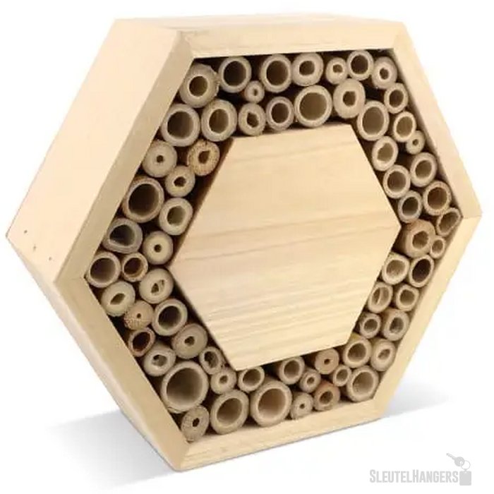 Bijenhuis van FSC-hout zeshoekig natuur