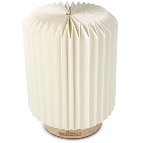 Coollux vouwbare papieren LED lamp Aurora op houten voet Naturel