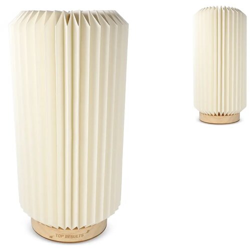 Coollux vouwbare papieren LED lamp Aurora Tall op houten voet (32 cm)
