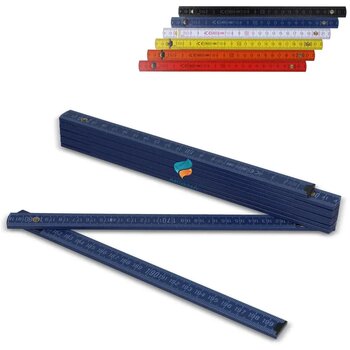 Duimstok hout 2m premium gekleurd donkerblauw