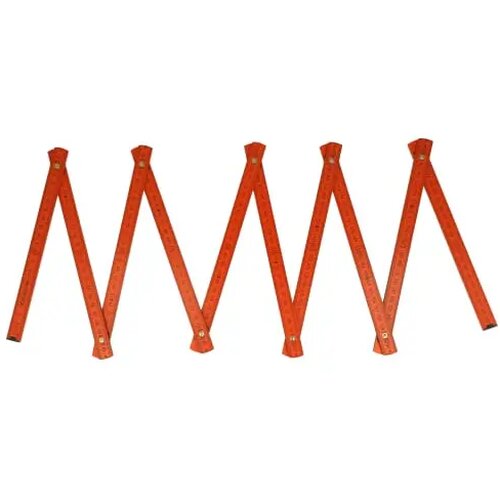 Duimstok hout 2m premium gekleurd oranje