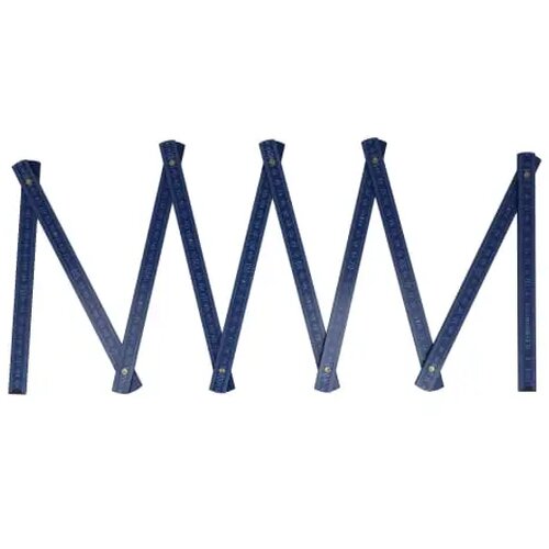 Duimstok hout 2m premium gekleurd donkerblauw