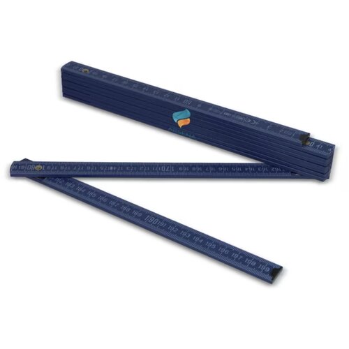 Duimstok hout 2m premium gekleurd donkerblauw