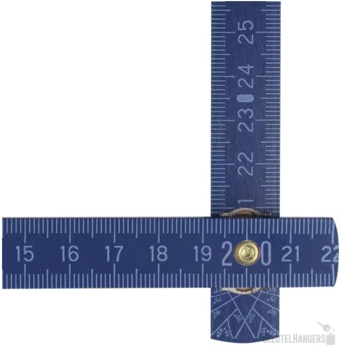 Duimstok hout 2m premium gekleurd donkerblauw