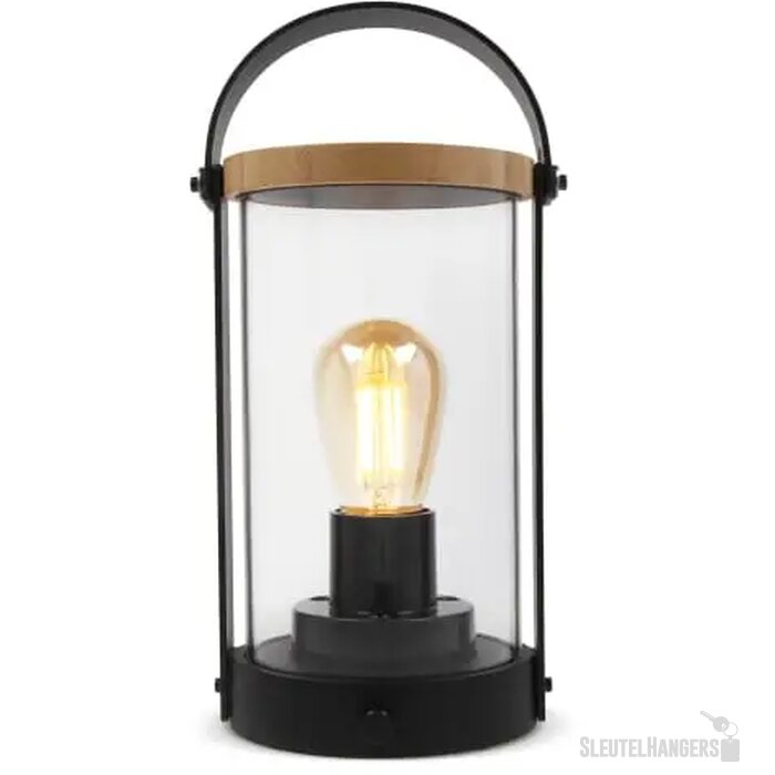 Edison Bamboe Lamp Zwart