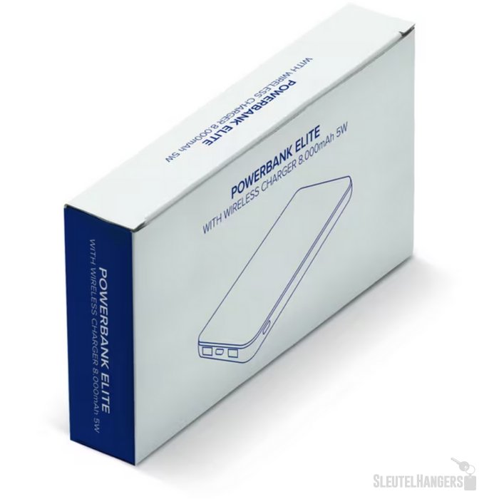 Elite Powerbank met Draadloze Oplader 8000mAh zwart