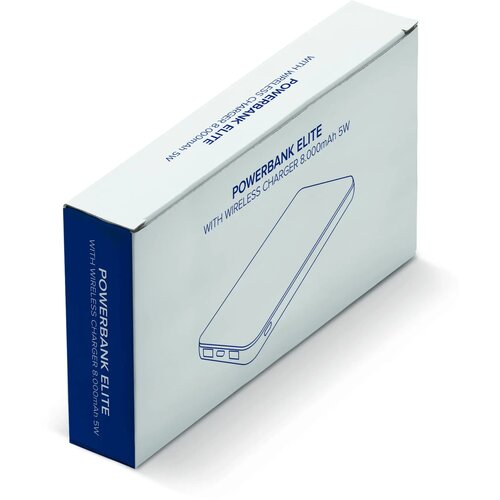 Elite Powerbank met Draadloze Oplader 8000mAh zwart