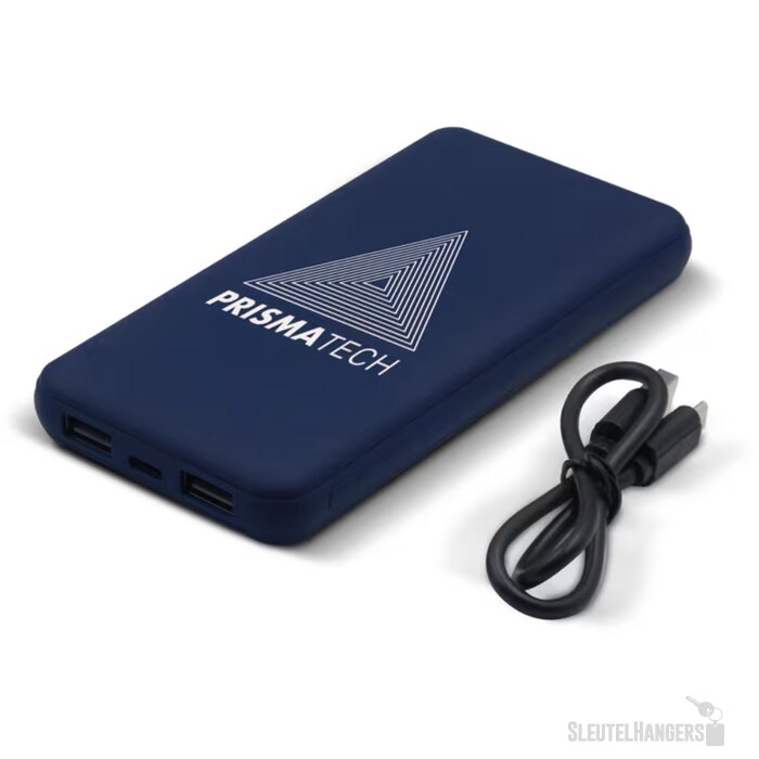 Elite Rubberized Powerbank 8000mAh donkerblauw