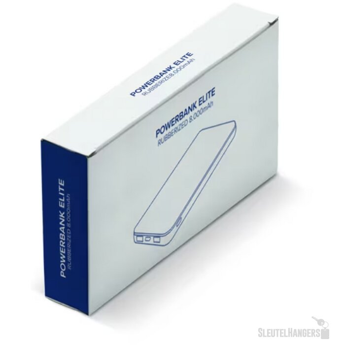 Elite Rubberized Powerbank 8000mAh donkerblauw