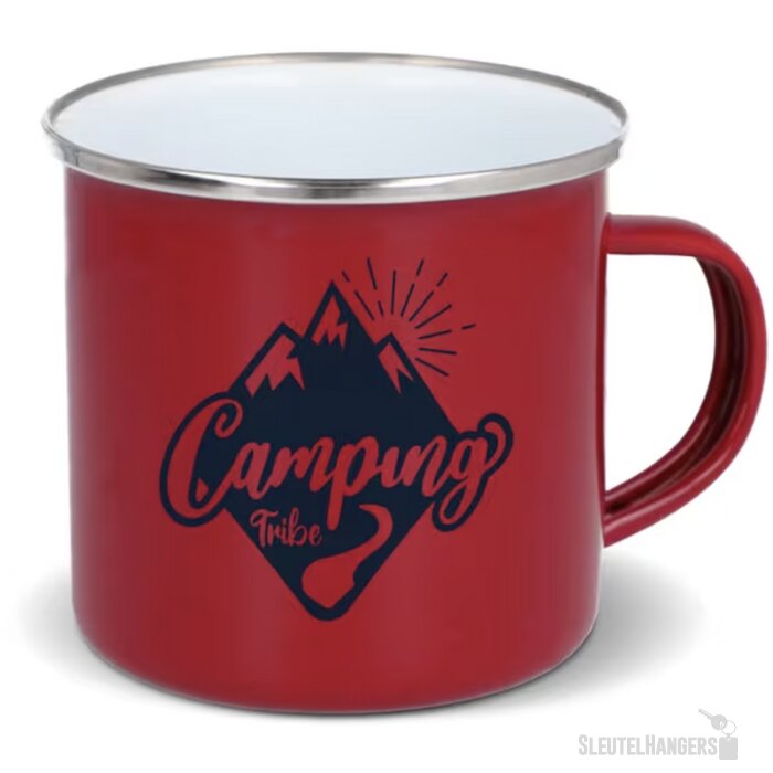 Emaille mok 350ml rood