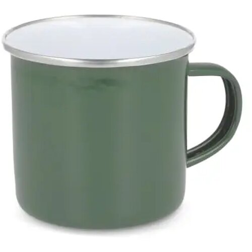 Emaille mok 350ml olijfgroen 350 ml