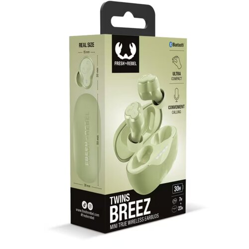 Fresh 'n Rebel Twins Breez True Wireless Oordopjes lichtgroen