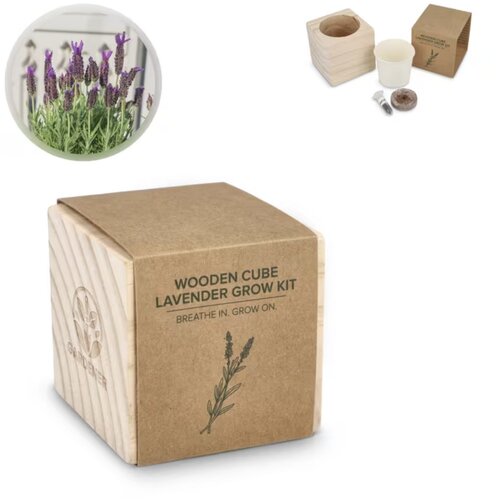 FSC Houten Plantenbak Set - Lavendel Naturel