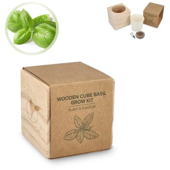 FSC Houten Plantenbak Set – Basilicum natuur