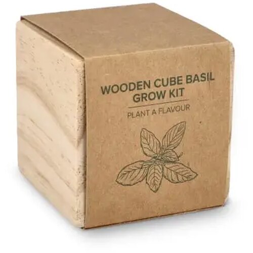 FSC Houten Plantenbak Set – Basilicum natuur
