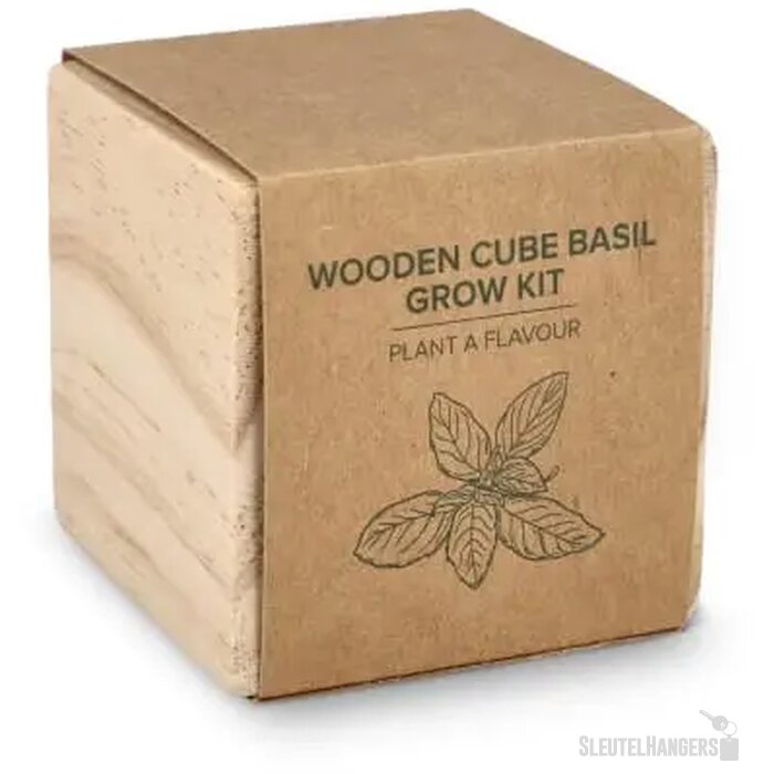 FSC Houten Plantenbak Set – Basilicum natuur