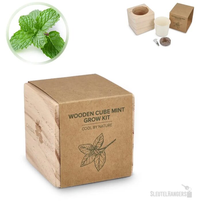 FSC Houten Plantenbak Set – Mint