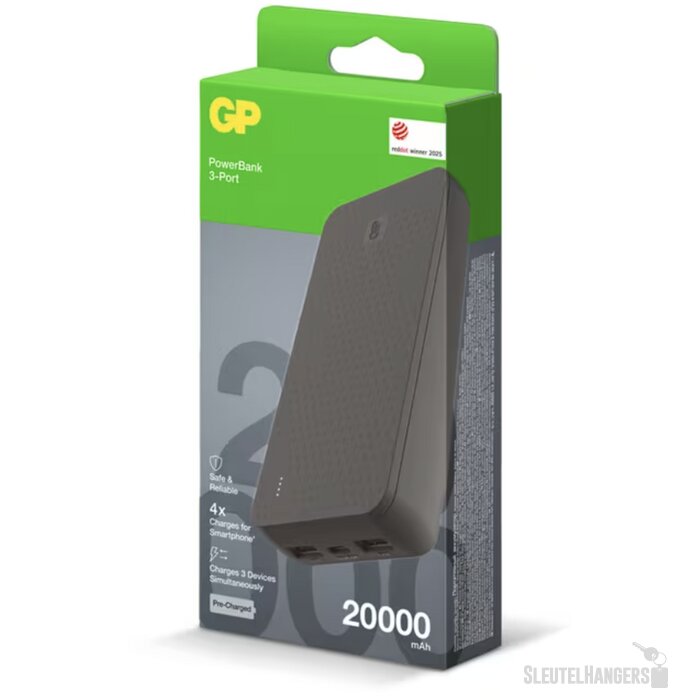 GP B+ Series Powerbank 20000 mAh zwart