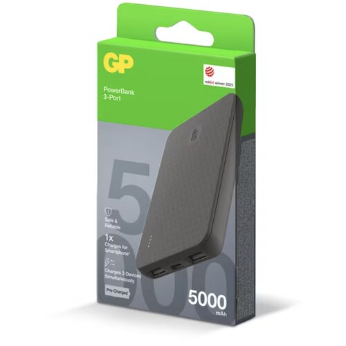GP B+ Series Powerbank 5000 mAh zwart