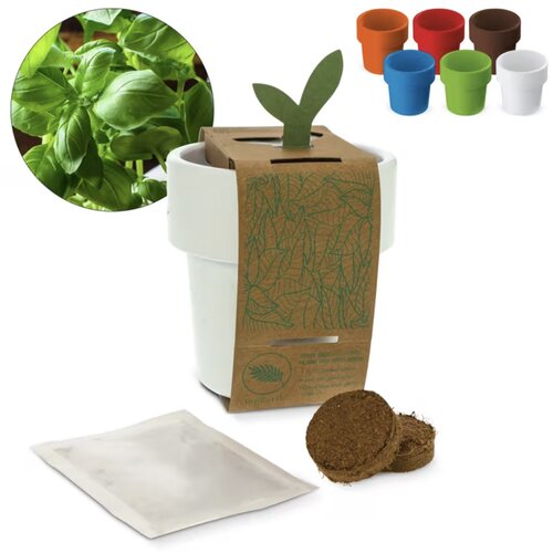 Hot-but-cool beker met basilicum zaadjes wit