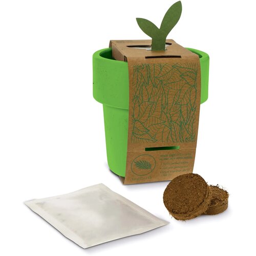Hot-but-cool beker met kerstomaten zaadjes lichtgroen