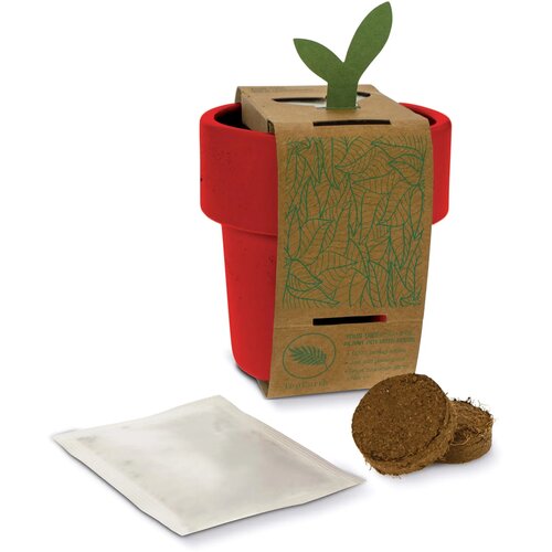 Hot-but-cool beker met kerstomaten zaadjes rood