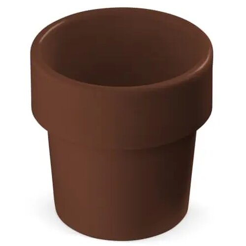 Hot-but-cool beker met kerstomaten zaadjes bruin