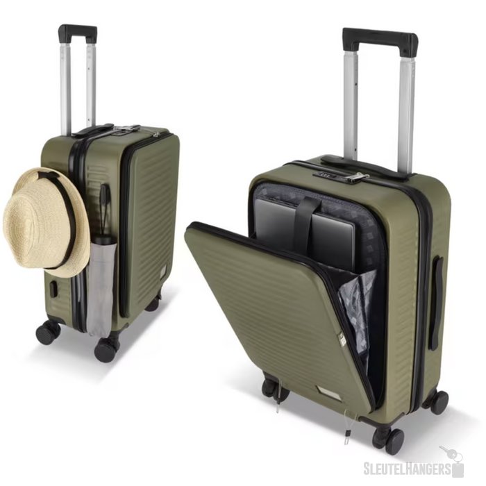 InSideOut Travel Trolley Rulla 20-inch olijfgroen