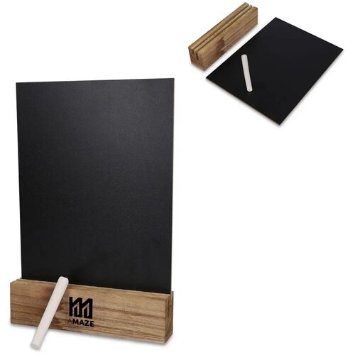 Krijtbord in houten standaard
