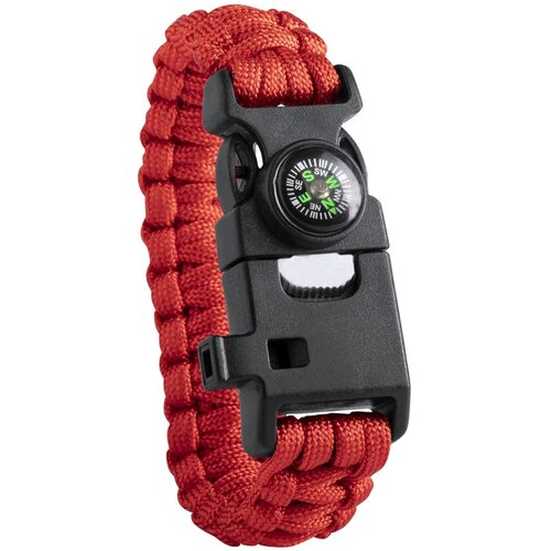 Survival Armband Met Kompas Rood