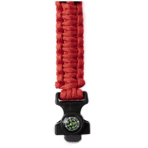 Survival Armband Met Kompas Rood