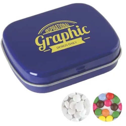 Scharnierblik met snoepjes