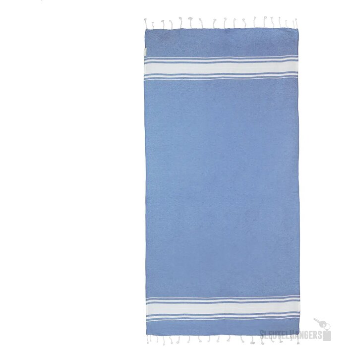 Cancun Gerecycled Katoenen Strandlaken Licht Blauw
