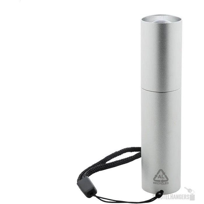 Chargelight Tone Oplaadbare Zaklamp Van Gerecycled Aluminium Zilver