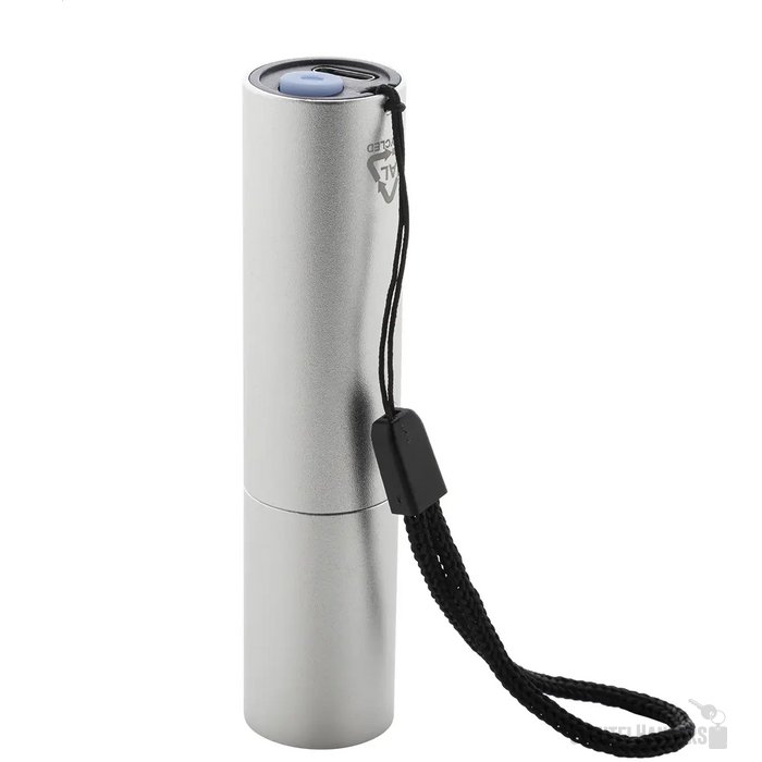 Chargelight Tone Oplaadbare Zaklamp Van Gerecycled Aluminium Zilver