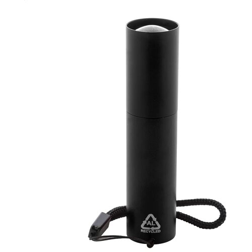 Chargelight Tone Oplaadbare Zaklamp Van Gerecycled Aluminium Zwart