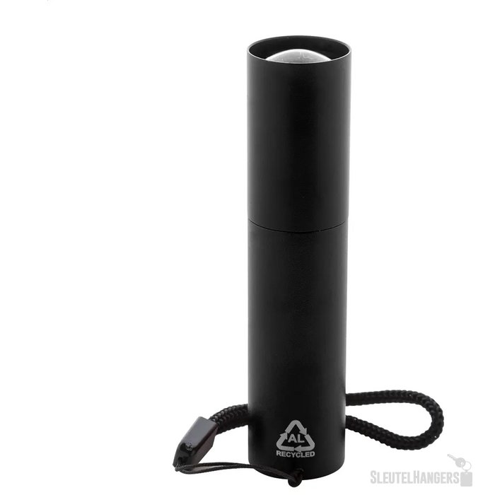 Chargelight Tone Oplaadbare Zaklamp Van Gerecycled Aluminium Zwart
