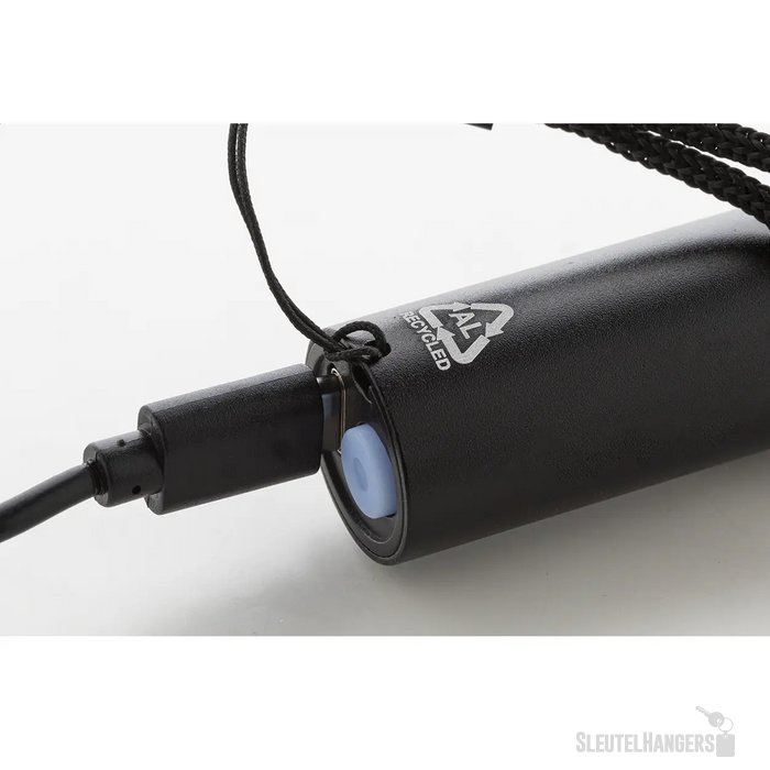 Chargelight Tone Oplaadbare Zaklamp Van Gerecycled Aluminium Zwart