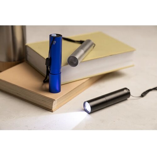 Chargelight Tone Oplaadbare Zaklamp Van Gerecycled Aluminium Zwart
