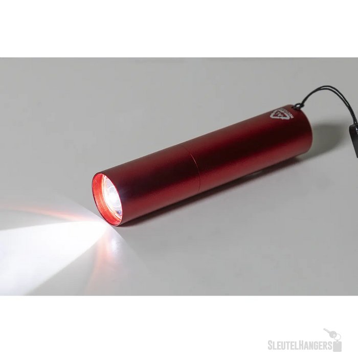 Chargelight Tone Oplaadbare Zaklamp Van Gerecycled Aluminium Rood