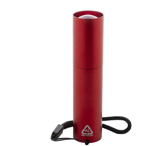 Chargelight Tone Oplaadbare Zaklamp Van Gerecycled Aluminium Rood