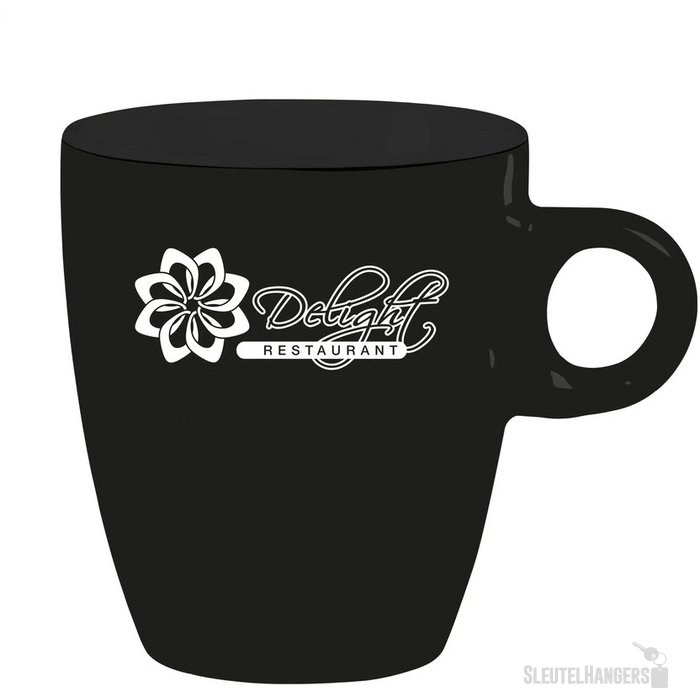 Koffiekopje Zwart/Zwart 200 ml