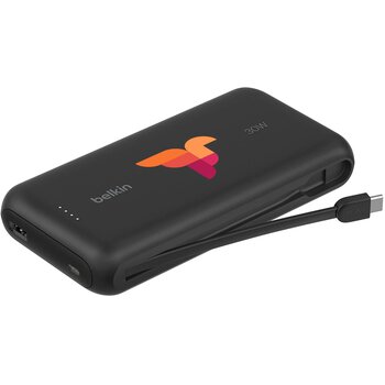 Belkin Boostcharge Powerbank 20K Integrated Cable Blauw Belkin Boostcharge Powerbank 20K Integrated Cable Blauw