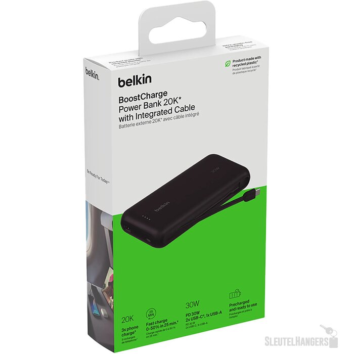 Belkin Boostcharge Powerbank 20K Integrated Cable