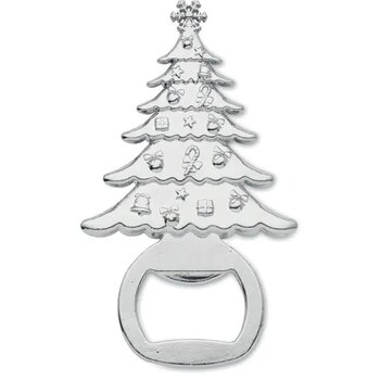 Flesopener kerstpatroon Notle mat zilver