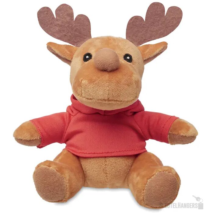 Rendier met hoodie Rudolph rood