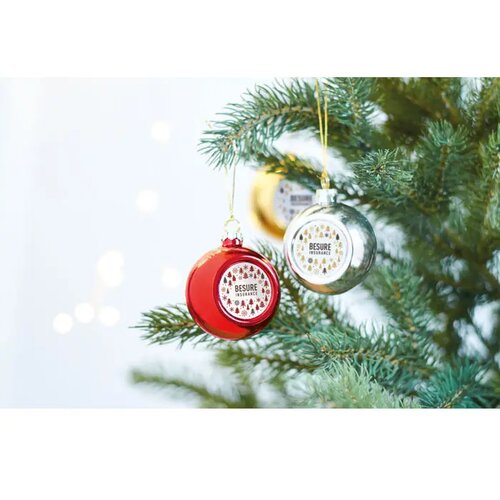 Sublimatie kerstbal Happy ball goud