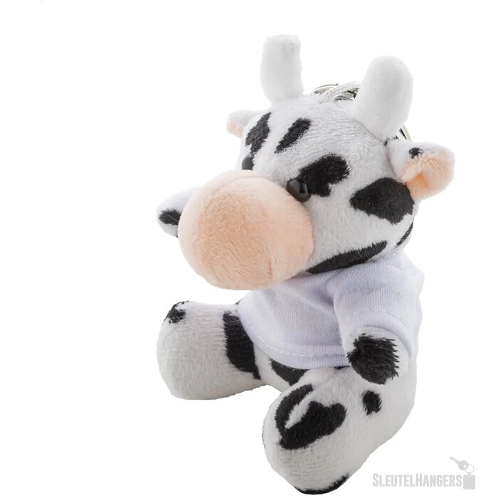 Cowfob Pluche Koe Sleutelhanger Wit
