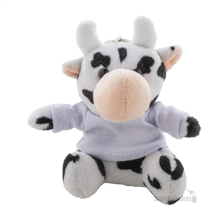 Cowfob Pluche Koe Sleutelhanger Wit
